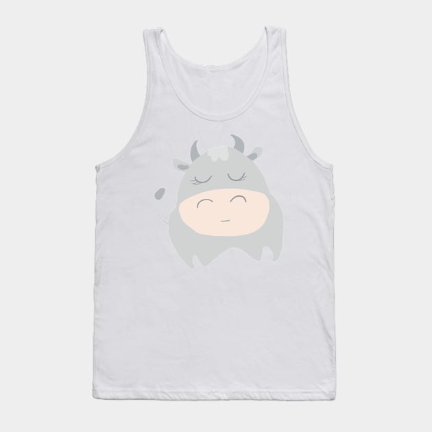 Dreamy cow pastel design Tank Top by JakoRila